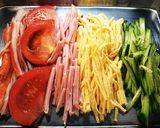 焼きそば麺と中華ゴマDE簡単冷やし中華♪作り方1写真