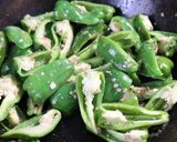 簡単♪美味♪炒めピーマンのトロトロ卵かけ作り方5写真