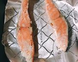 塩ふり鮭のネギマヨ焼き作り方1写真