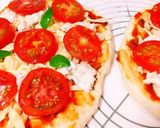 ツナマヨトマトバジルのせピザ作り方7写真