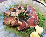 簡単鉄板！冷凍鰹たたきの美味しい食べ方！作り方3写真