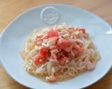 ゼンヌードル（こんにゃく麺）冷製パスタ風作り方4写真