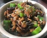 きくらげ、納豆、オクラのネバネバ丼作り方3写真