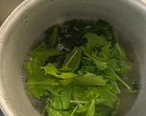ほうれん草と水菜の旨とろわさびスープ作り方1写真