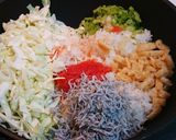 キャベツ明太チーズのチャーハン作り方1写真