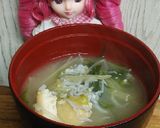 リカちゃん♡じゃこさん揚げさん水菜味噌汁作り方10写真
