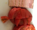 トマトとベーコンのふんわり卵とじ作り方1写真