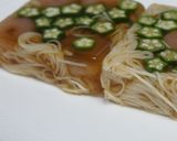 そうめん、おくら、海老のゼリー寄せ作り方6写真
