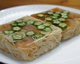 そうめん、おくら、海老のゼリー寄せ作り方7写真
