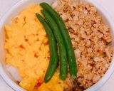 冷凍豆腐の肉そぼろ風、3色そぼろ丼ぶり作り方6写真