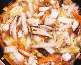 鶏胸肉と白菜椎茸豆腐のうま塩煮作り方3写真