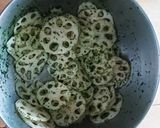 お弁当★レンジで青のりレンコンチップス作り方3写真