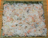 爽やか☆焼鮭と香味野菜の巻き寿司作り方5写真