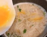 鶏胸肉と卵で、親子そうめん、温にゅうめん作り方3写真