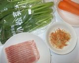 豚肉と小松菜の干し海老炒め♪簡単作り方1写真