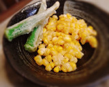 夏限定～生とうもろこしの天ぷら＊薄衣作り方8写真