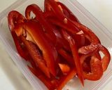 作り置きお弁当おかず☆赤and緑作り方1写真