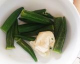 お弁当★副菜★オクラ梅ゴマ和え★常備菜作り方1写真