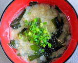 大根とわかめと揚げ玉の味噌汁作り方6写真