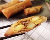 サバ缶とフライドポテトのスパイシー春巻き作り方5写真