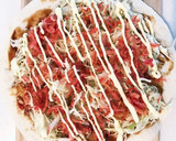 簡単トルティーヤアレンジ　お好み焼き風作り方4写真