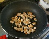 カレー味の鶏きのこパスタ作り方2写真