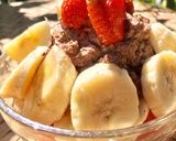 お豆腐チョコクリームバナナパフェ作り方3写真