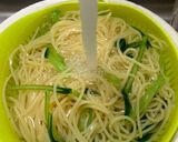 サッパリ梅肉と小松菜の和風冷製パスタ作り方5写真