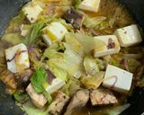 鯖と豆腐のピリ辛味噌ダレ煮込み作り方6写真