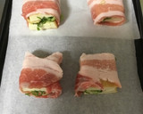 厚揚げの豚バラ巻き焼き〜ねぎ味噌作り方2写真