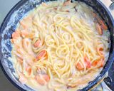スモークサーモンのチーズクリームパスタ作り方11写真
