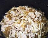 舞茸と豚肉のつけ麺風うどん作り方3写真
