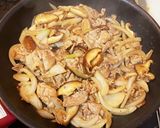 豚肉椎茸のポン酢炒め(大根おろし)簡単作り方1写真