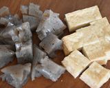 厚揚げ豆腐とこんにゃくの甘辛味噌炒め作り方1写真