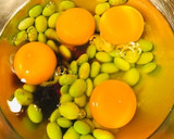 彩卵焼き・枝豆玉子焼き・枝豆だし巻き卵作り方1写真