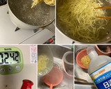 鰻蒲焼と 青梗菜の 山椒焼きそば作り方5写真