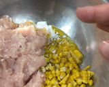 鶏むね肉♪つくねのトウモロコシ入り作り方3写真