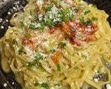 濃厚！キムチーズカルボ麺！作り方4写真