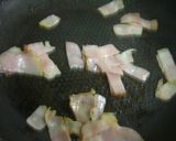 チンゲン菜とベーコンのクリーム煮。。作り方6写真