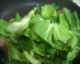 チンゲン菜とベーコンのクリーム煮。。作り方7写真