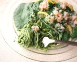 モロヘイヤと"生スピルリナ"の冷製パスタ作り方7写真