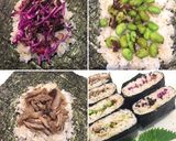 サーモンチーズカツおにぎらず弁当 詰め方作り方1写真