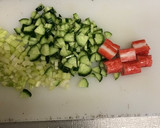 かにかまぼことセロリの梅マヨサラダ作り方1写真