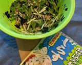 ドレッシング不要！サバと水菜のサラダ作り方3写真