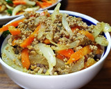 挽き肉たっぷり野菜炒めか～ら～の丼♪作り方7写真
