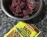 アメリカごはん☆ビーフ・ファヒータ作り方1写真