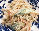 オクラともやしのおかか胡麻マヨ和え作り方4写真