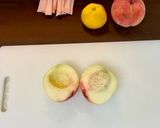 完熟桃とみかんのコンポート　ワインなし作り方1写真