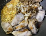 牡蠣と卵と舞茸の蒸し焼き作り方6写真