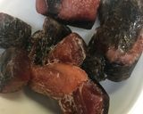 まぐろ血合い肉とゴーヤのカレー作り方1写真